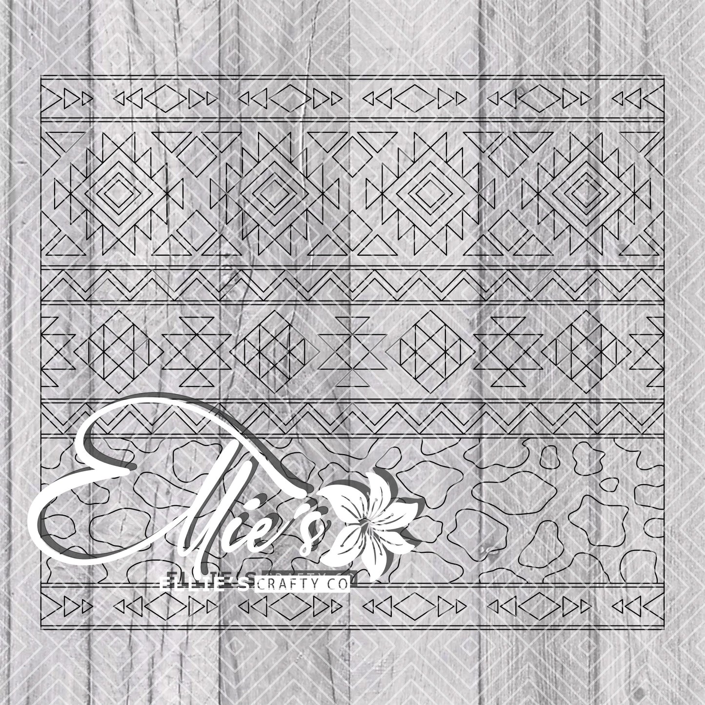 Southwestern Blanket V1 Template for Straight Tumblers