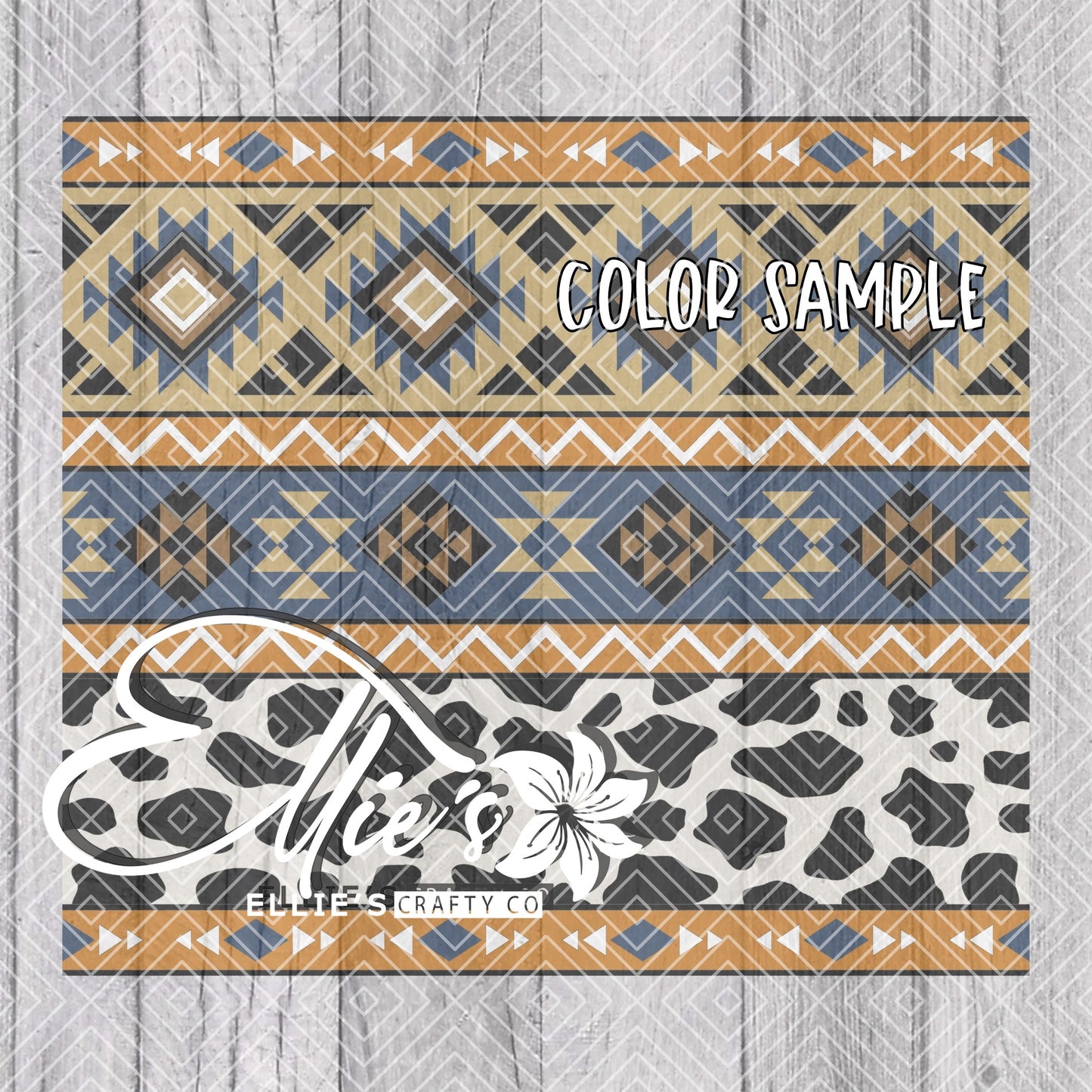 Southwestern Blanket V1 Template for Straight Tumblers