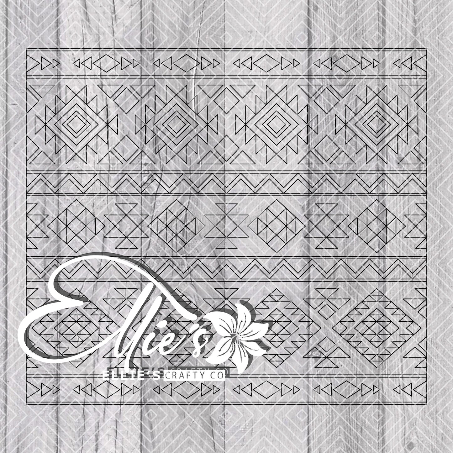 Southwestern Blanket V1 Template for Straight Tumblers