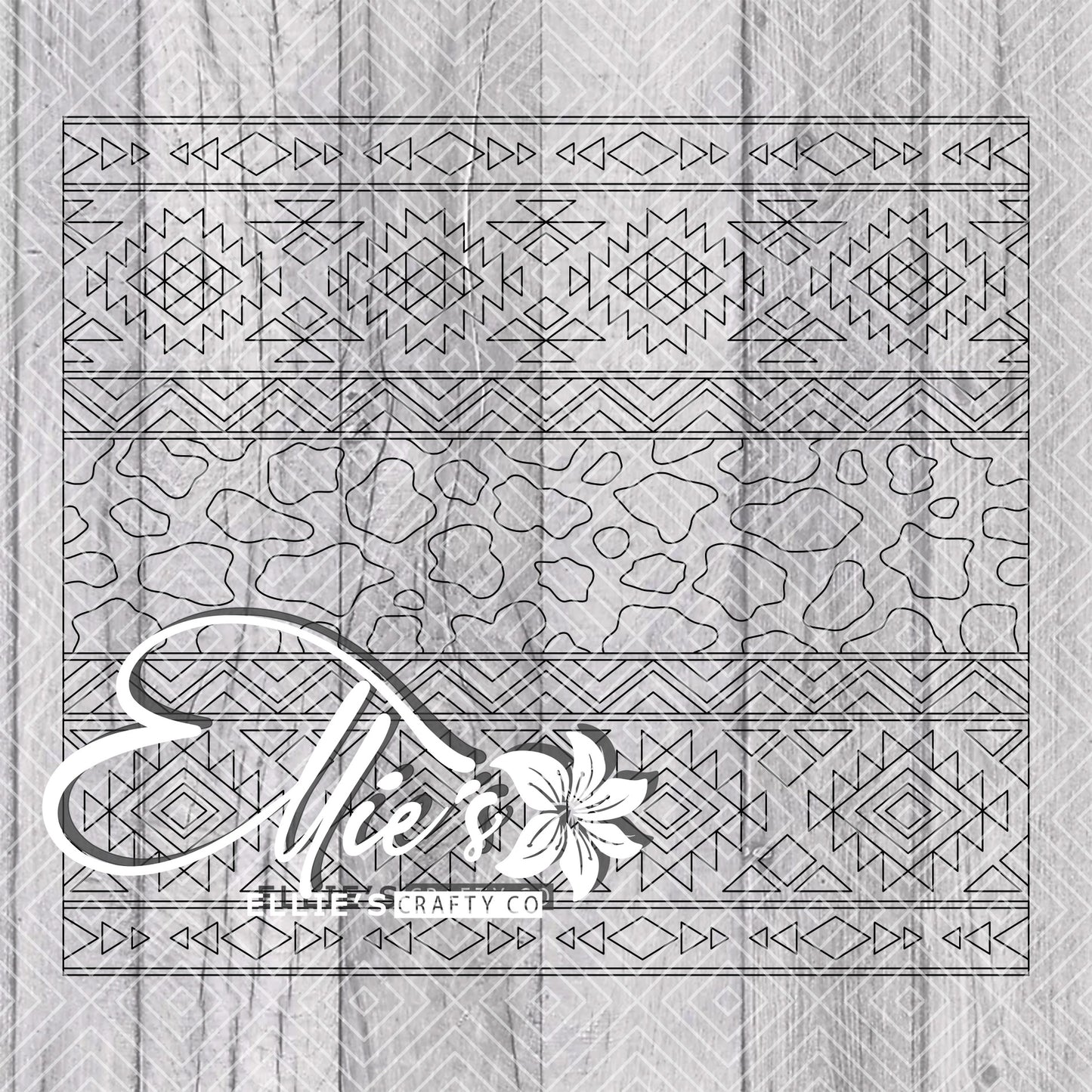 Southwestern Blanket V2 Template for Straight Tumblers