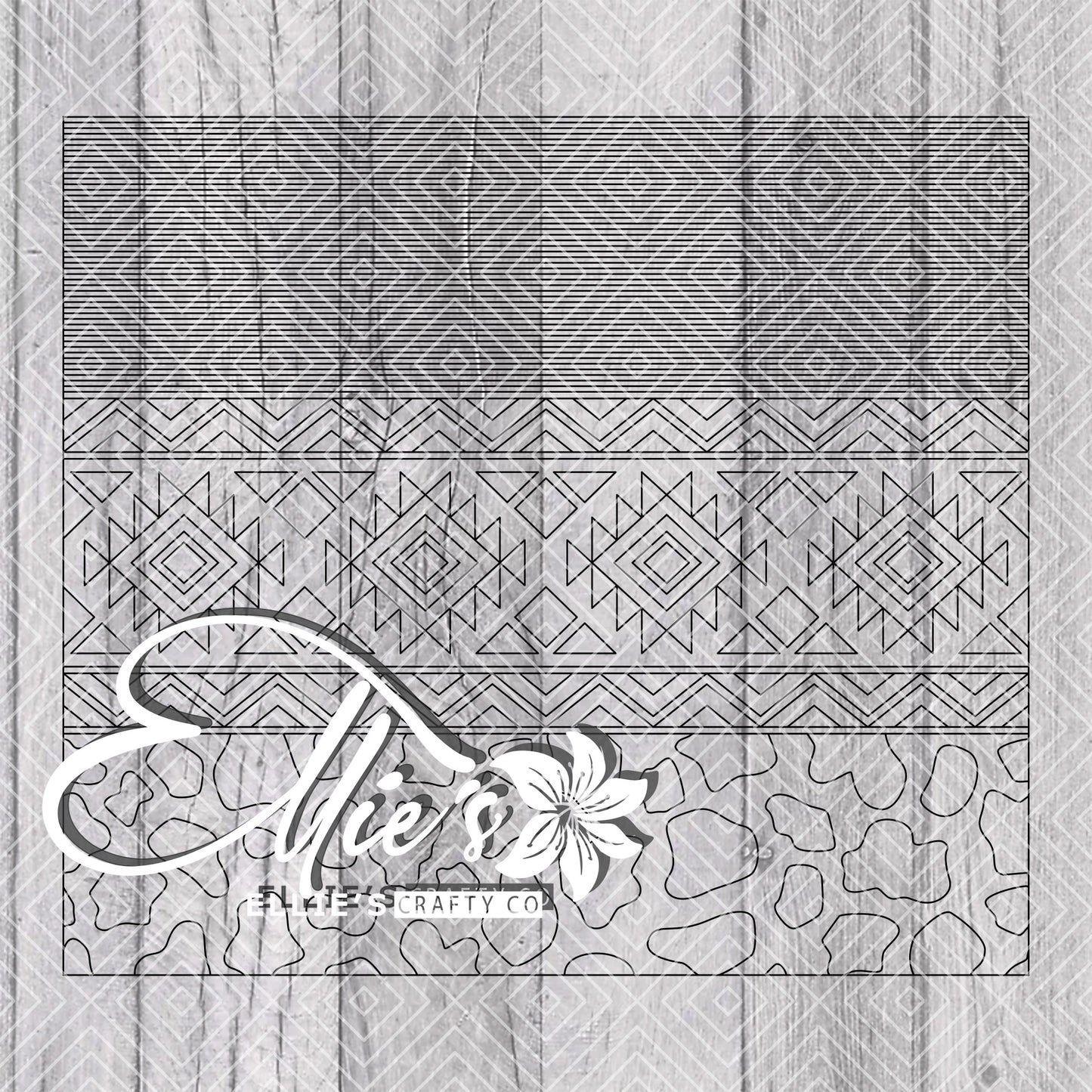 Southwestern Blanket V3 Template for Straight Tumblers