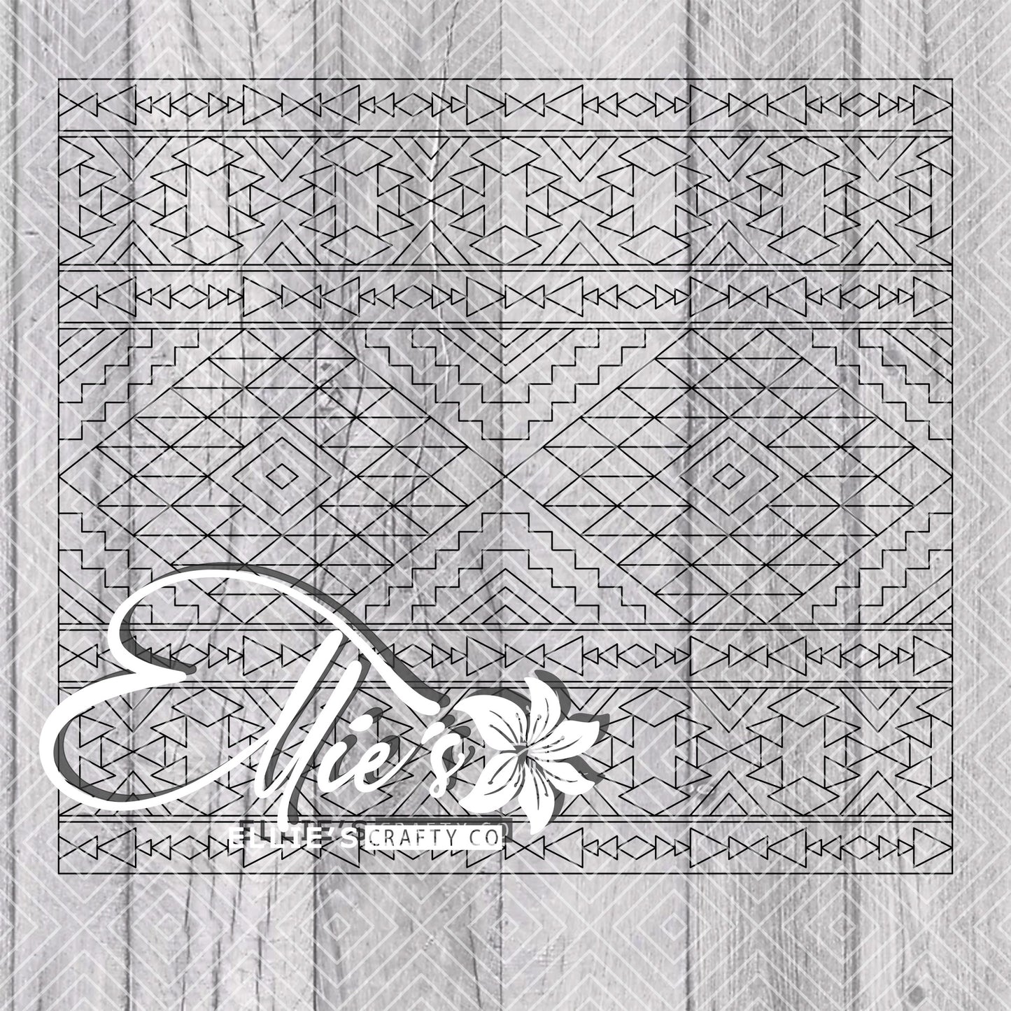Southwestern Blanket V4 Template for Straight Tumblers