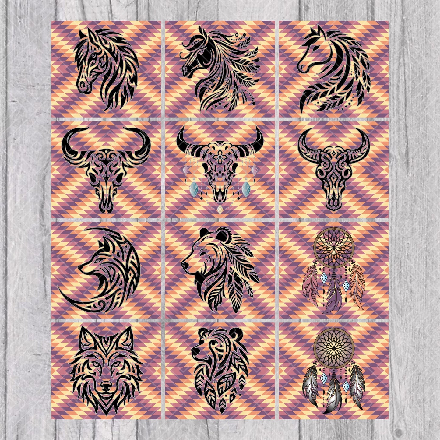 Bravo Inspired Southwestern Bundle Template for Straight Tumblers