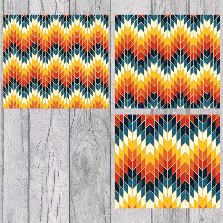 Southwestern Chevron Template for Straight Tumblers