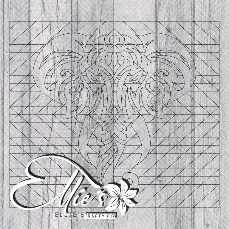 Bravo Inspired Southwestern Elephant Template for Straight Tumblers
