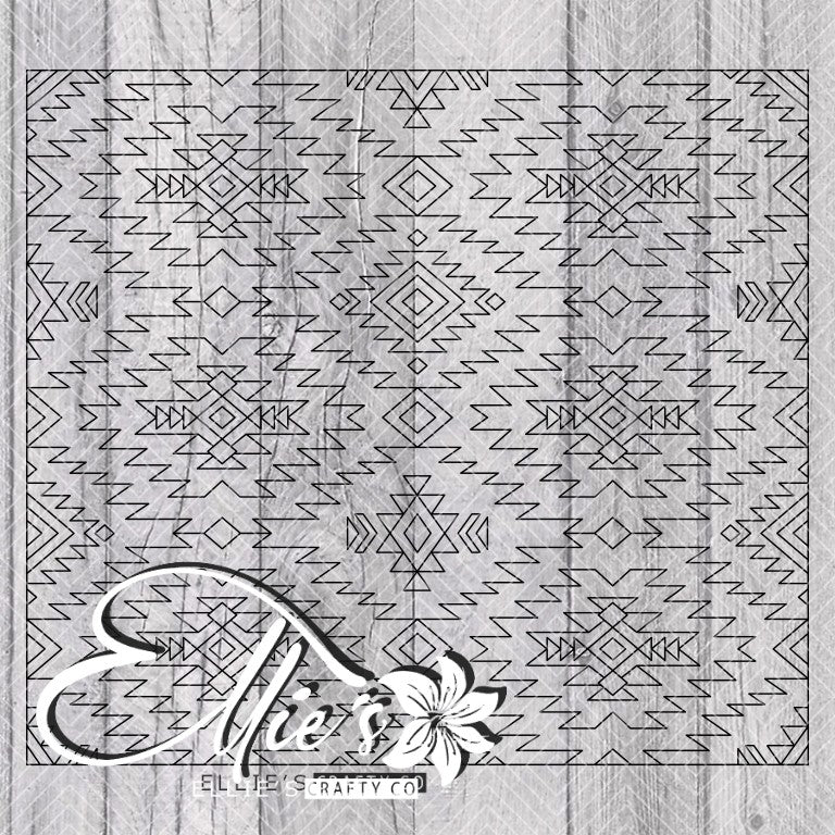 Southwestern Mosaic V2 Template for Straight Tumblers