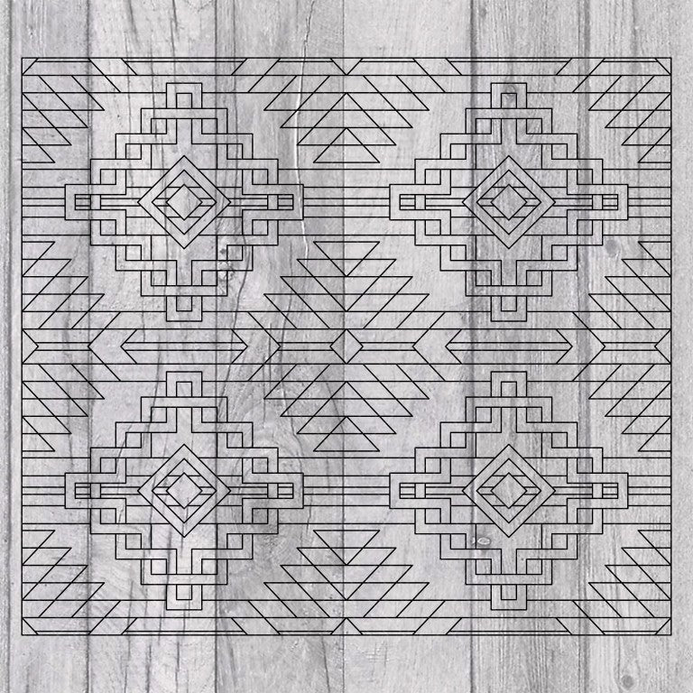 Southwestern Mosaic V3 Template for Straight Tumblers