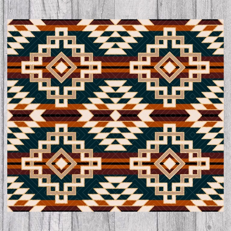 Southwestern Mosaic V3 Template for Straight Tumblers