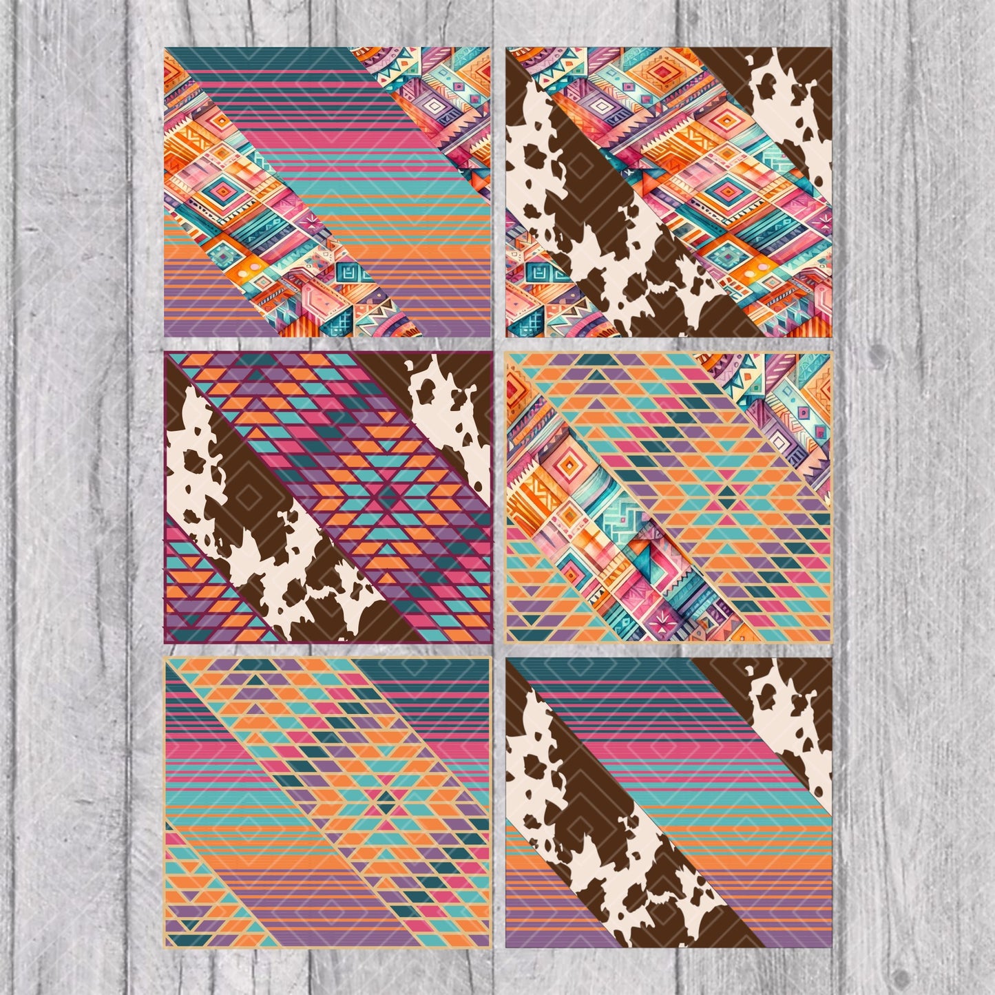 Southwestern Swirl Collection V1 Template for Straight Tumblers
