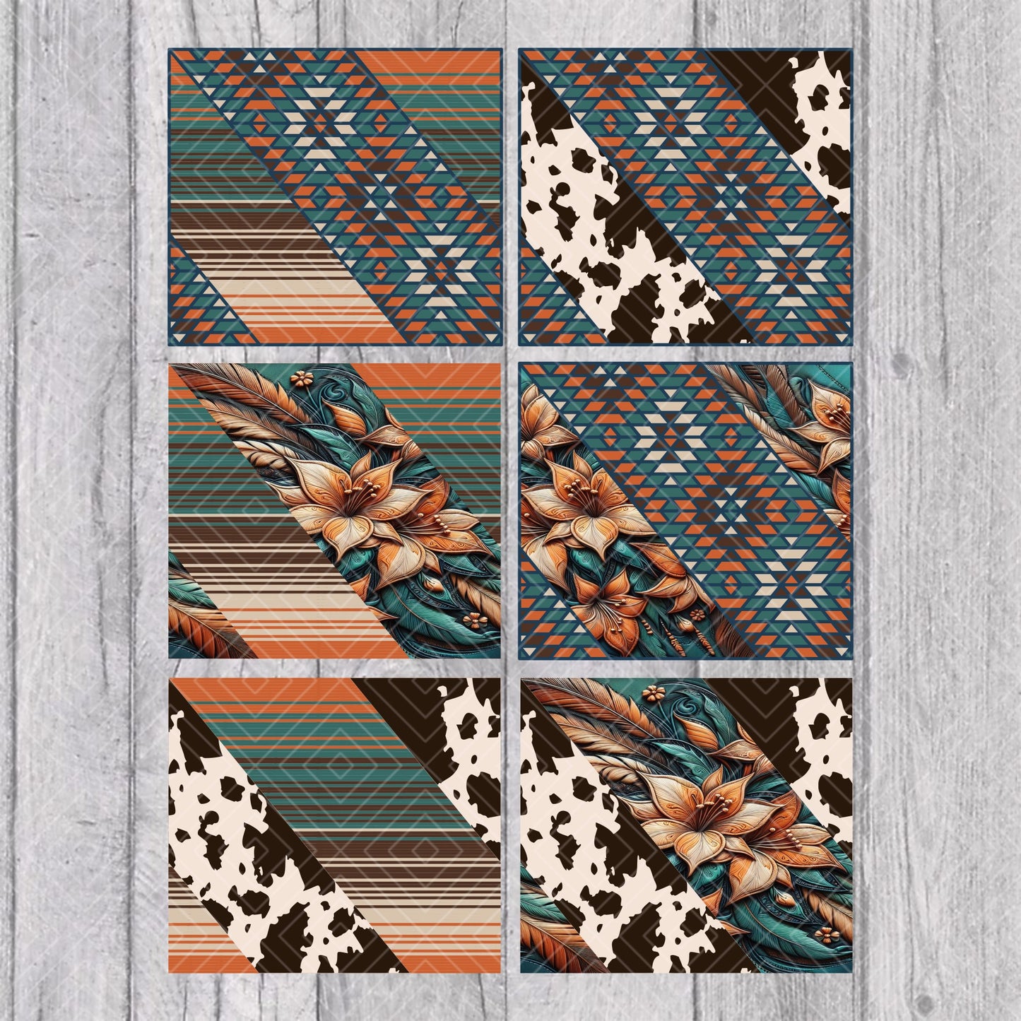 Southwestern Swirl Collection V2 Template for Straight Tumblers