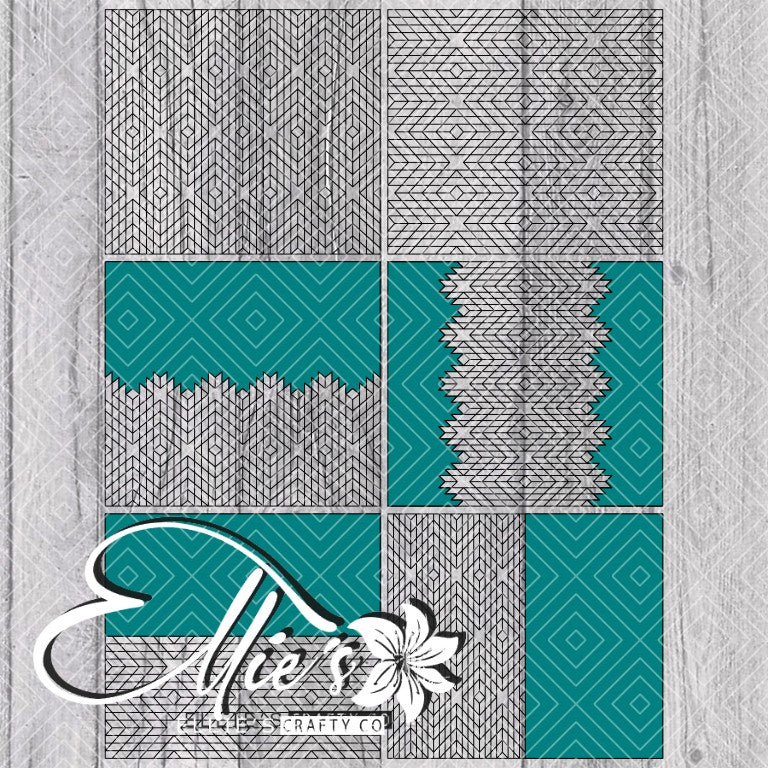 Southwestern Diamonds Template for Straight Tumblers