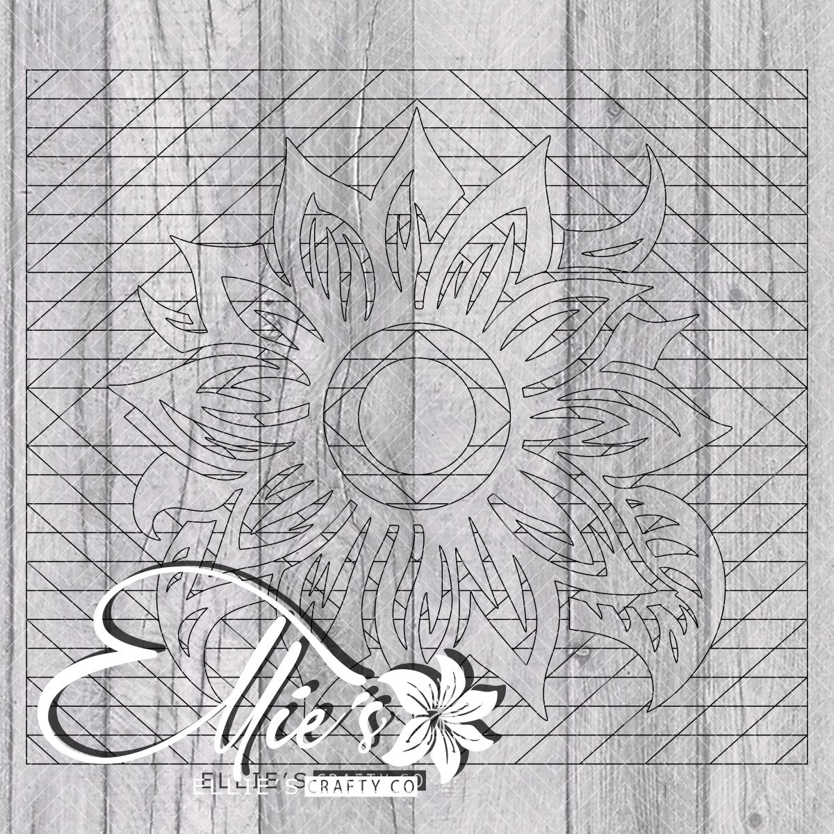 Bravo Inspired Southwestern Sunflower Template for Straight Tumblers
