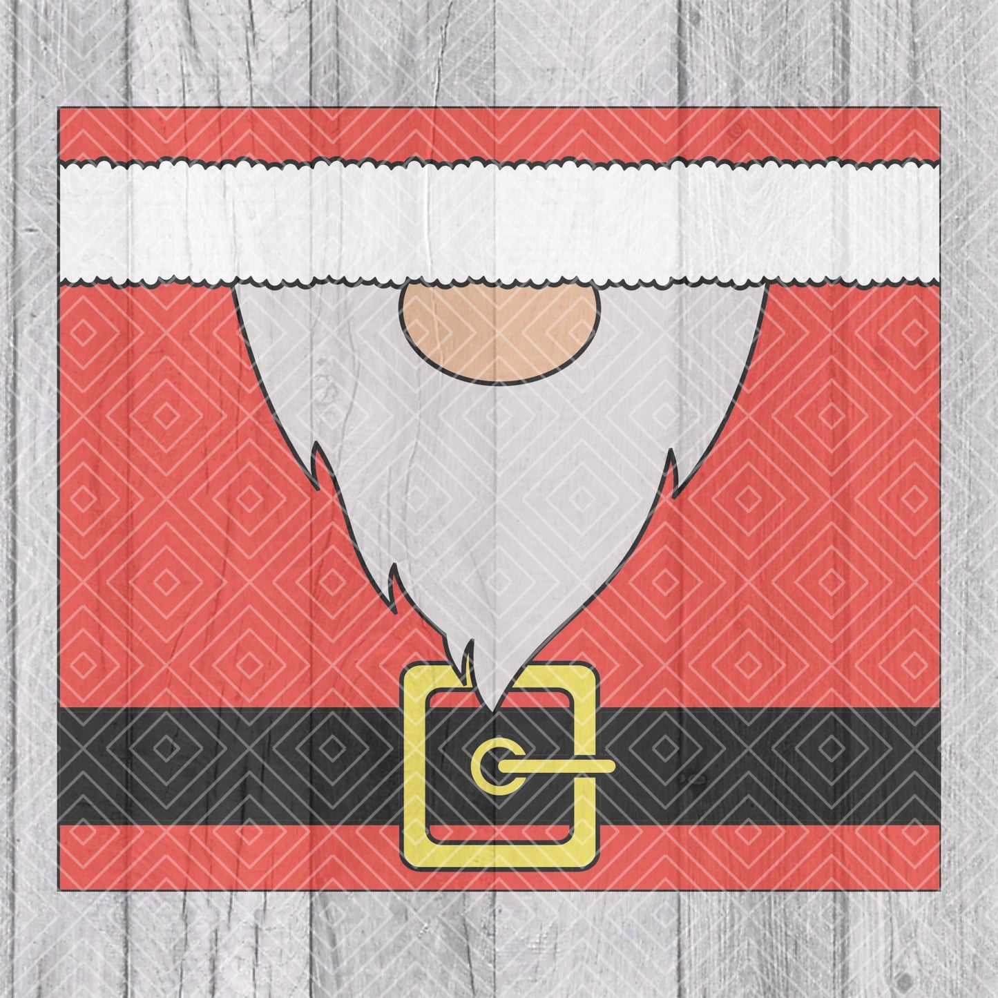 Santa Gnome Template for Straight Tumblers
