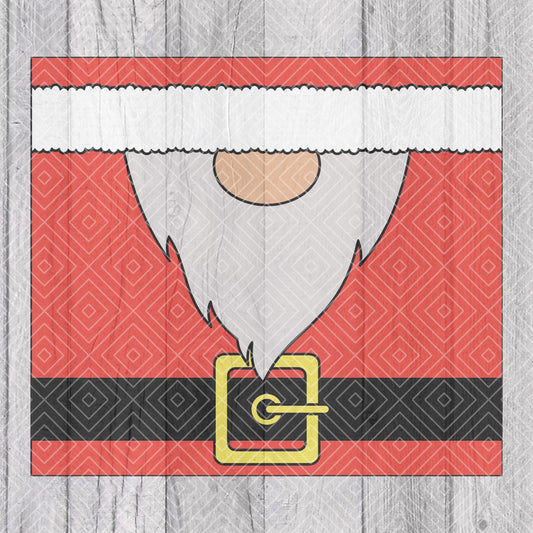 Santa Gnome Template for Straight Tumblers