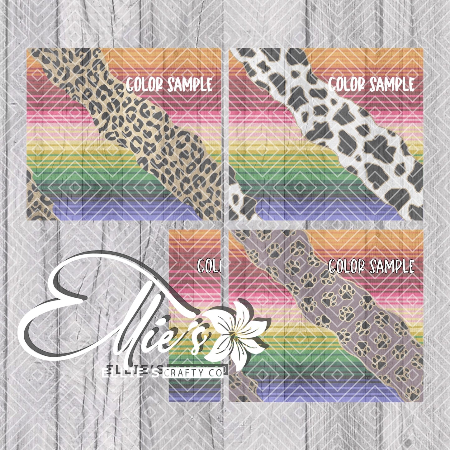 Sarape Animal Print Collection Template for Straight Tumblers