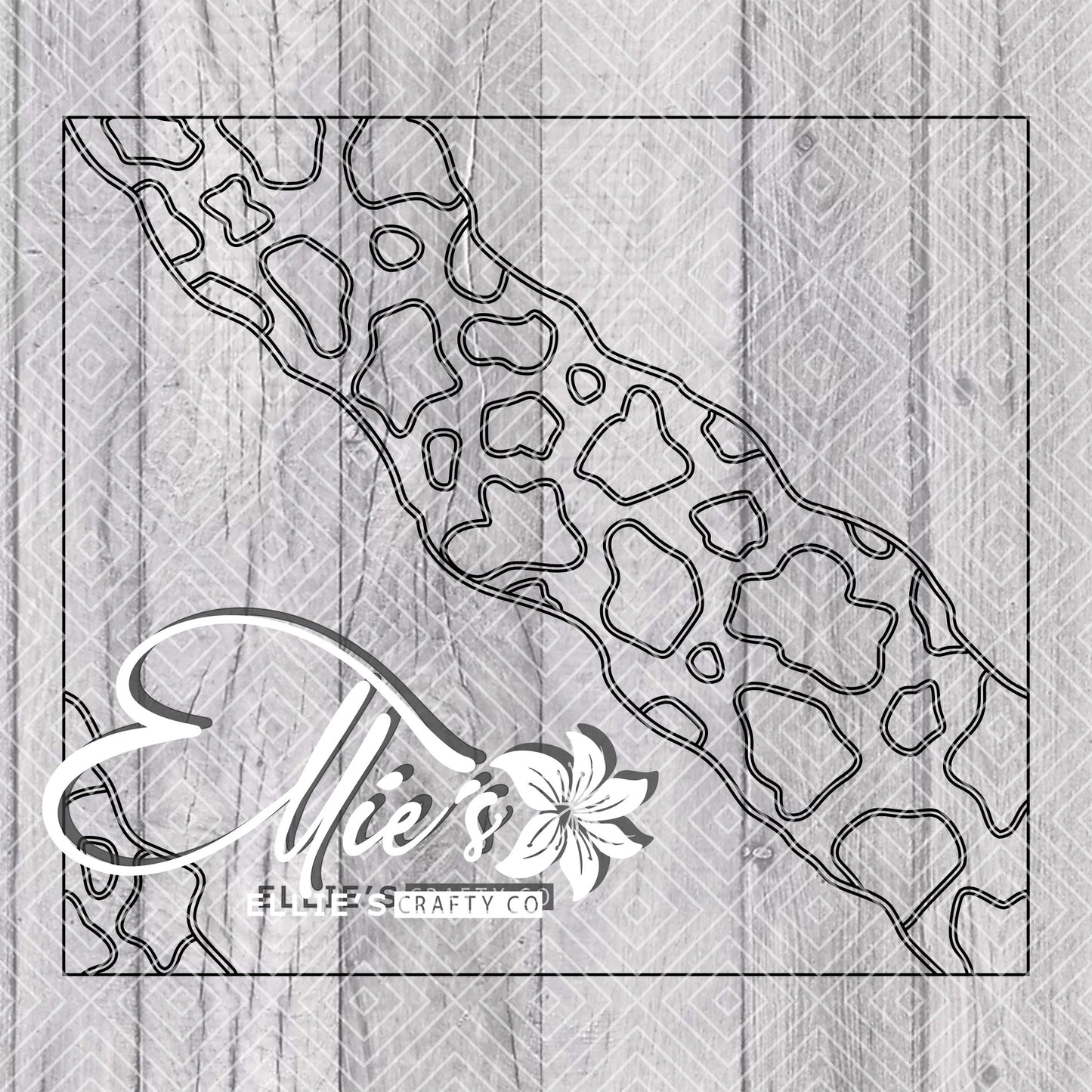 Cow Print Sarape Template for Straight Tumblers