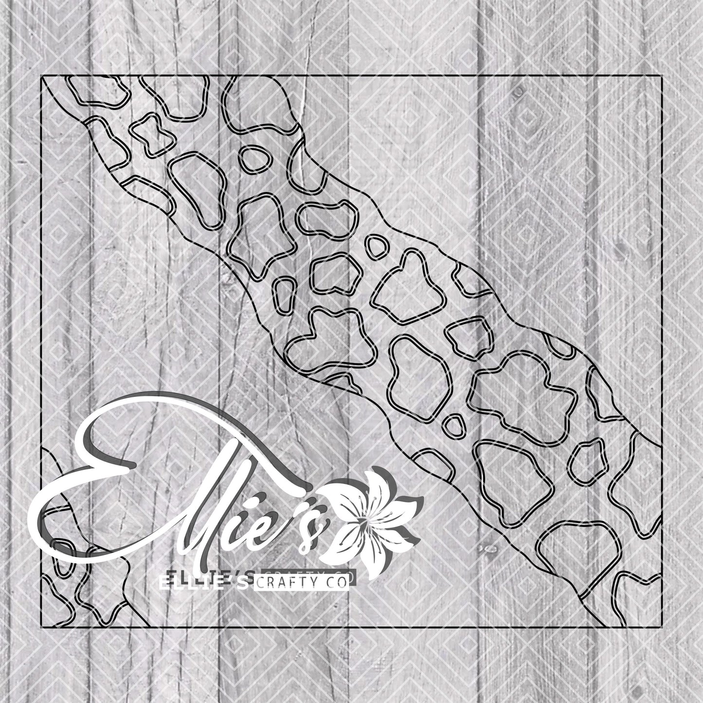 Cow Print Sarape Template for Straight Tumblers
