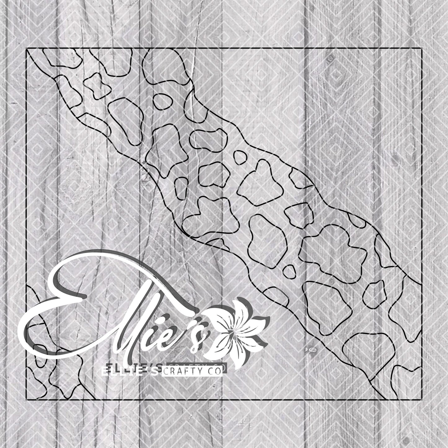 Cow Print Sarape Template for Straight Tumblers
