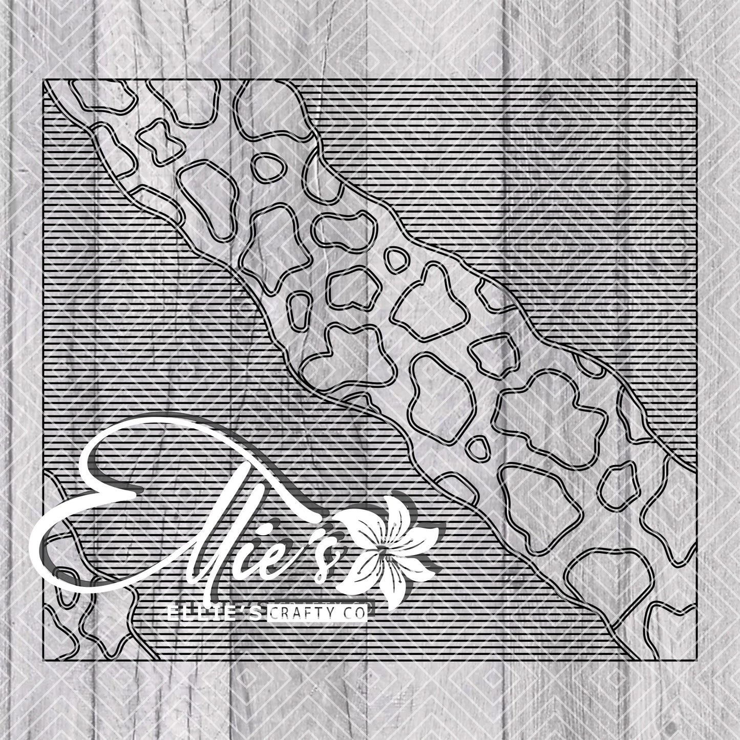 Cow Print Sarape Template for Straight Tumblers