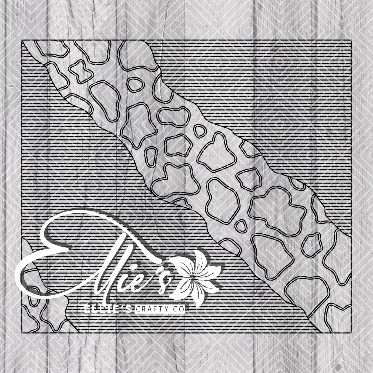 Cow Print Sarape Template for Straight Tumblers