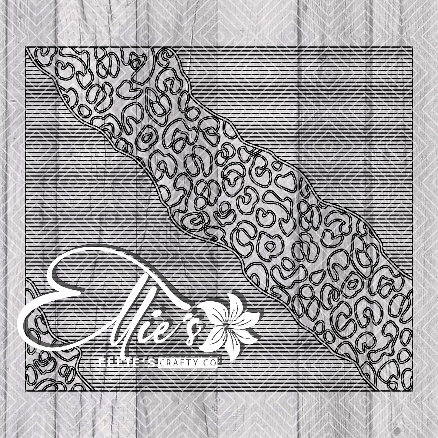Leopard Sarape Template for Straight Tumblers