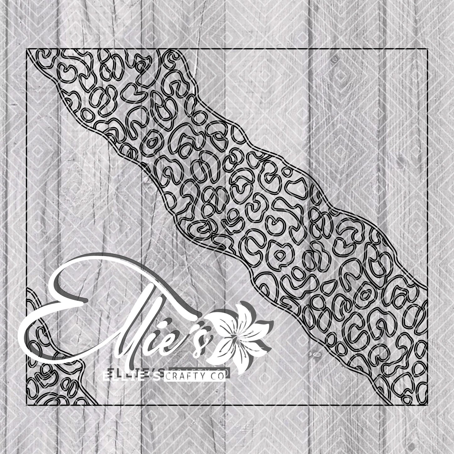 Leopard Sarape Template for Straight Tumblers