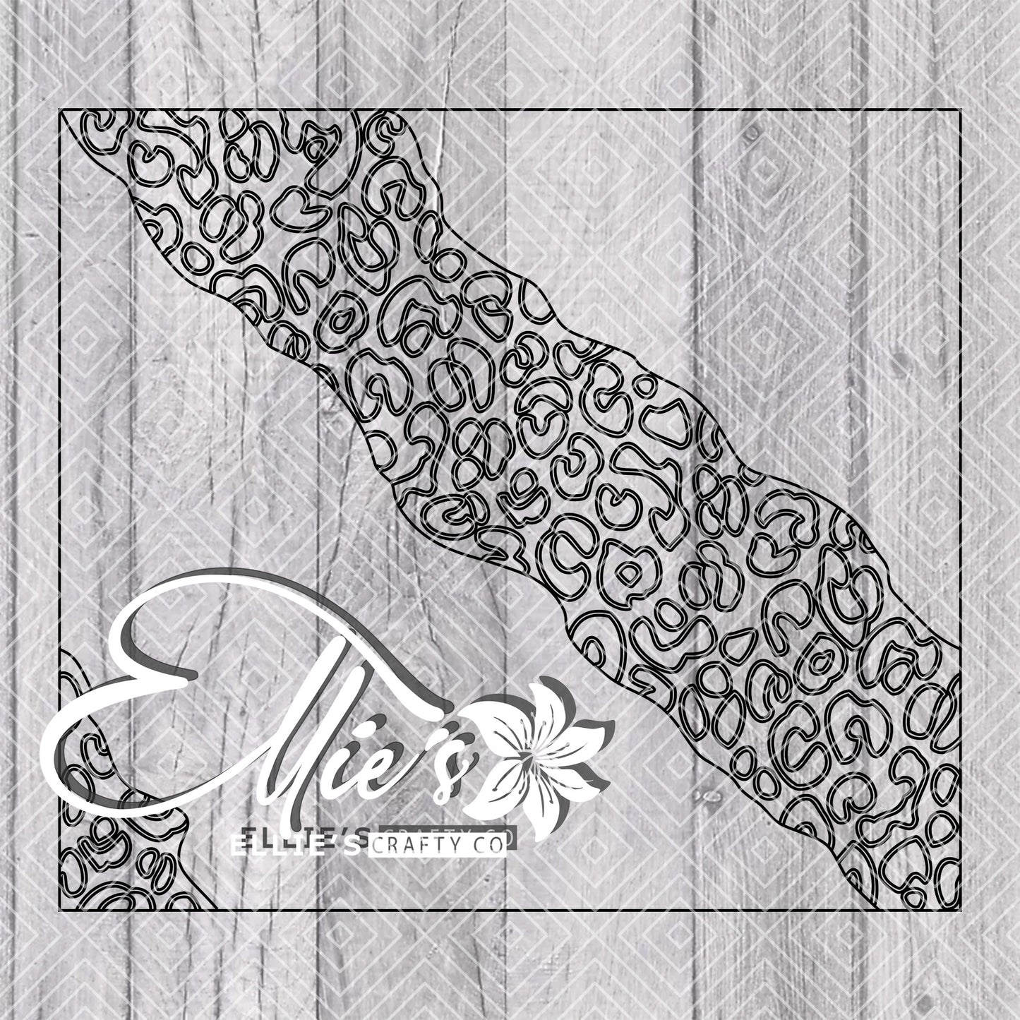 Leopard Sarape Template for Straight Tumblers