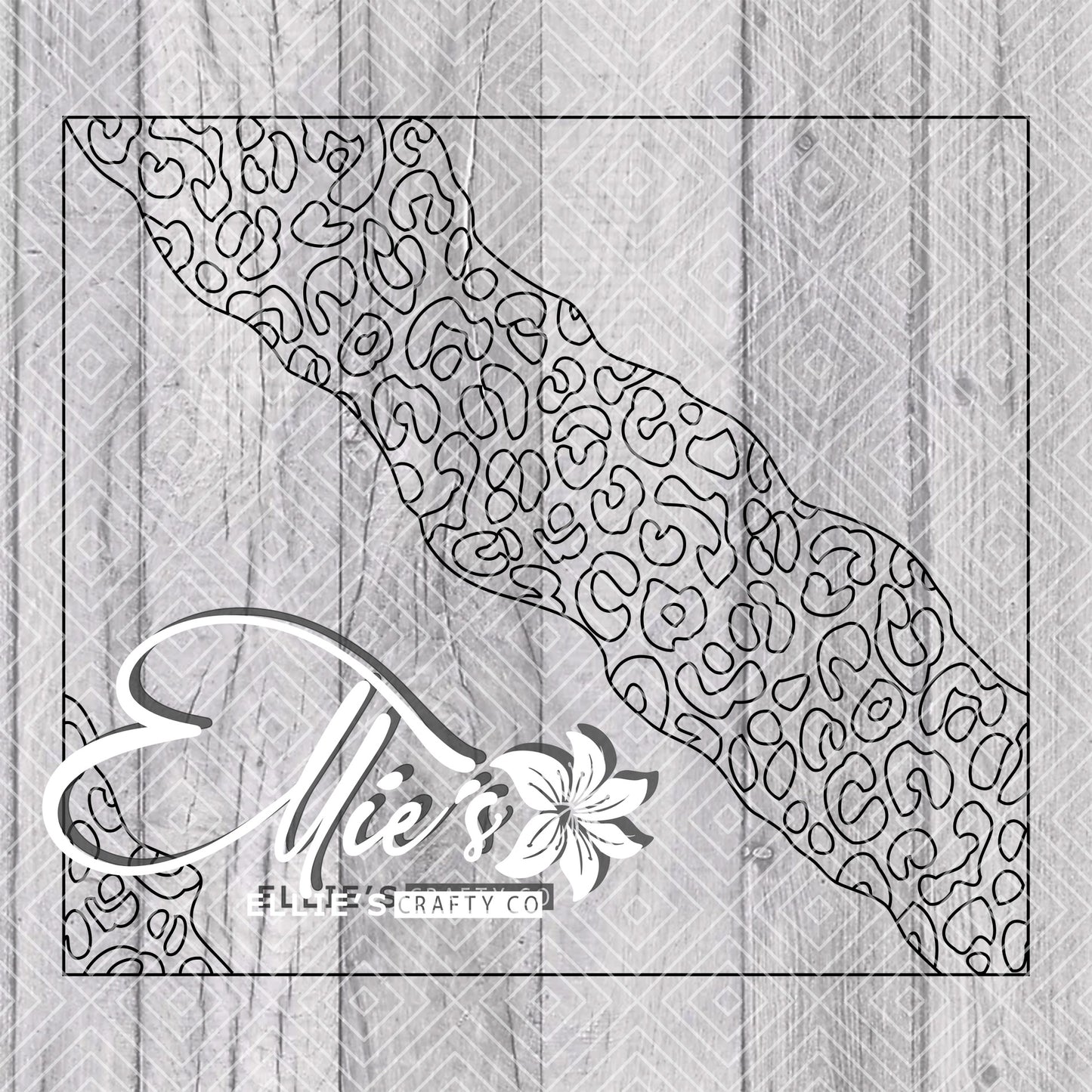 Leopard Sarape Template for Straight Tumblers