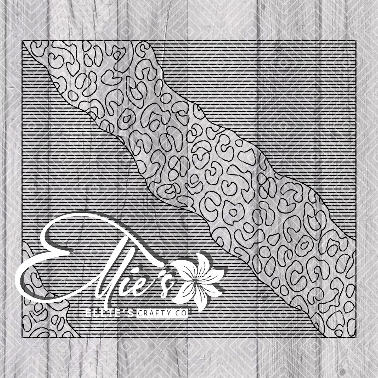 Leopard Sarape Template for Straight Tumblers