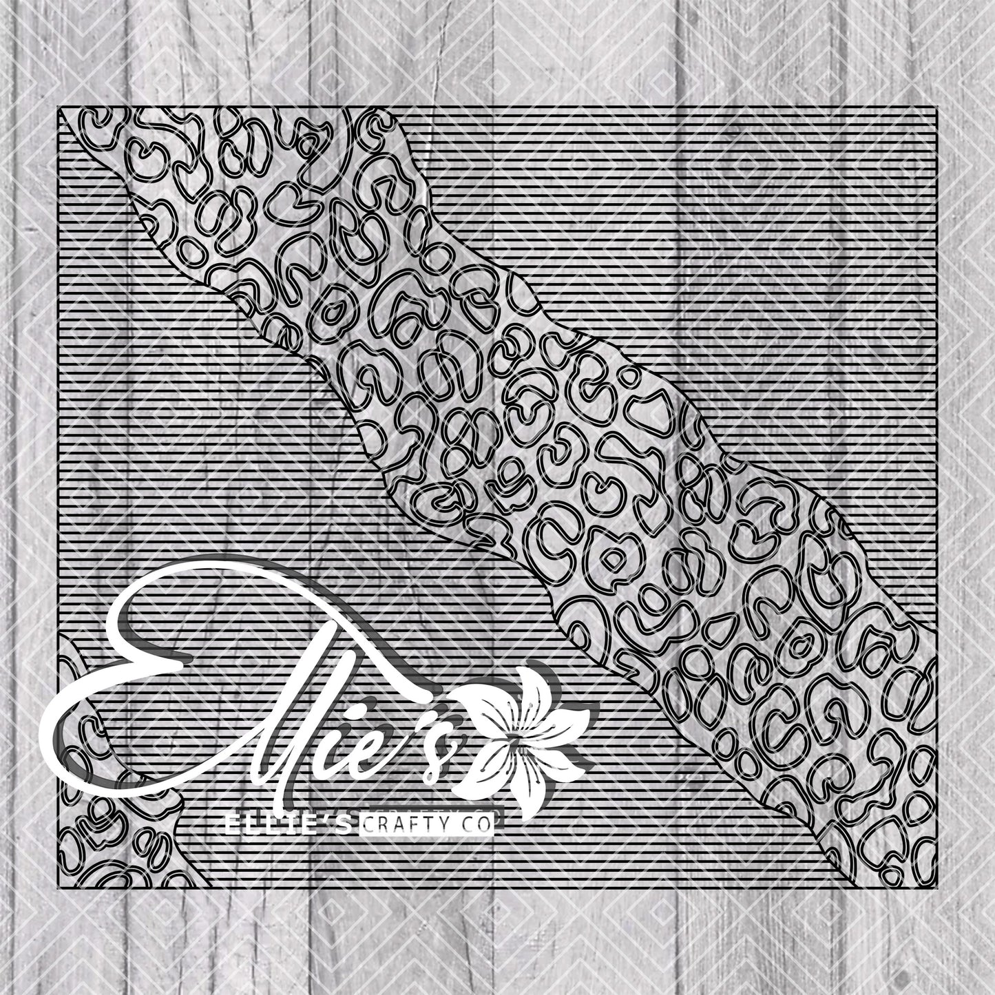 Leopard Sarape Template for Straight Tumblers