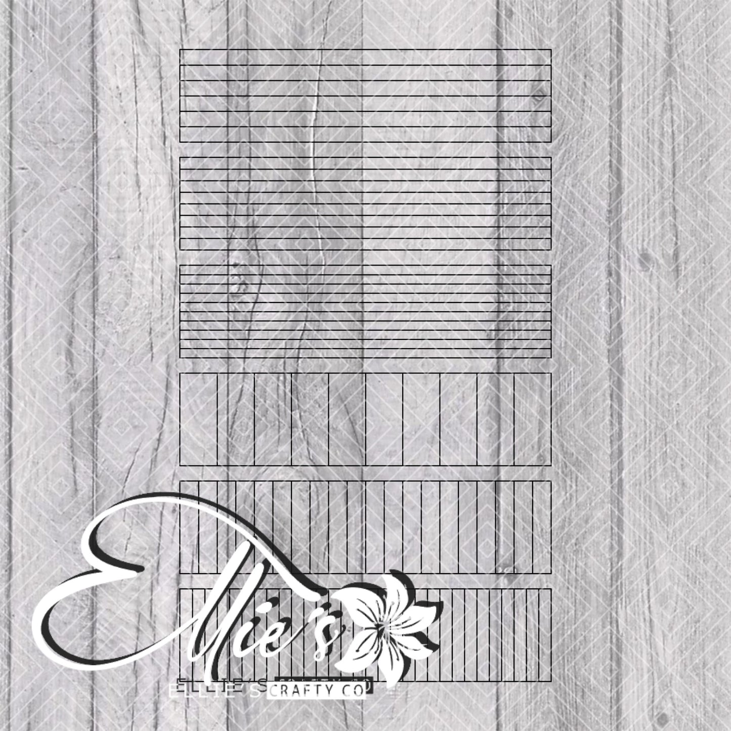 Stripes Template for Mini Shot Glass Tumblers