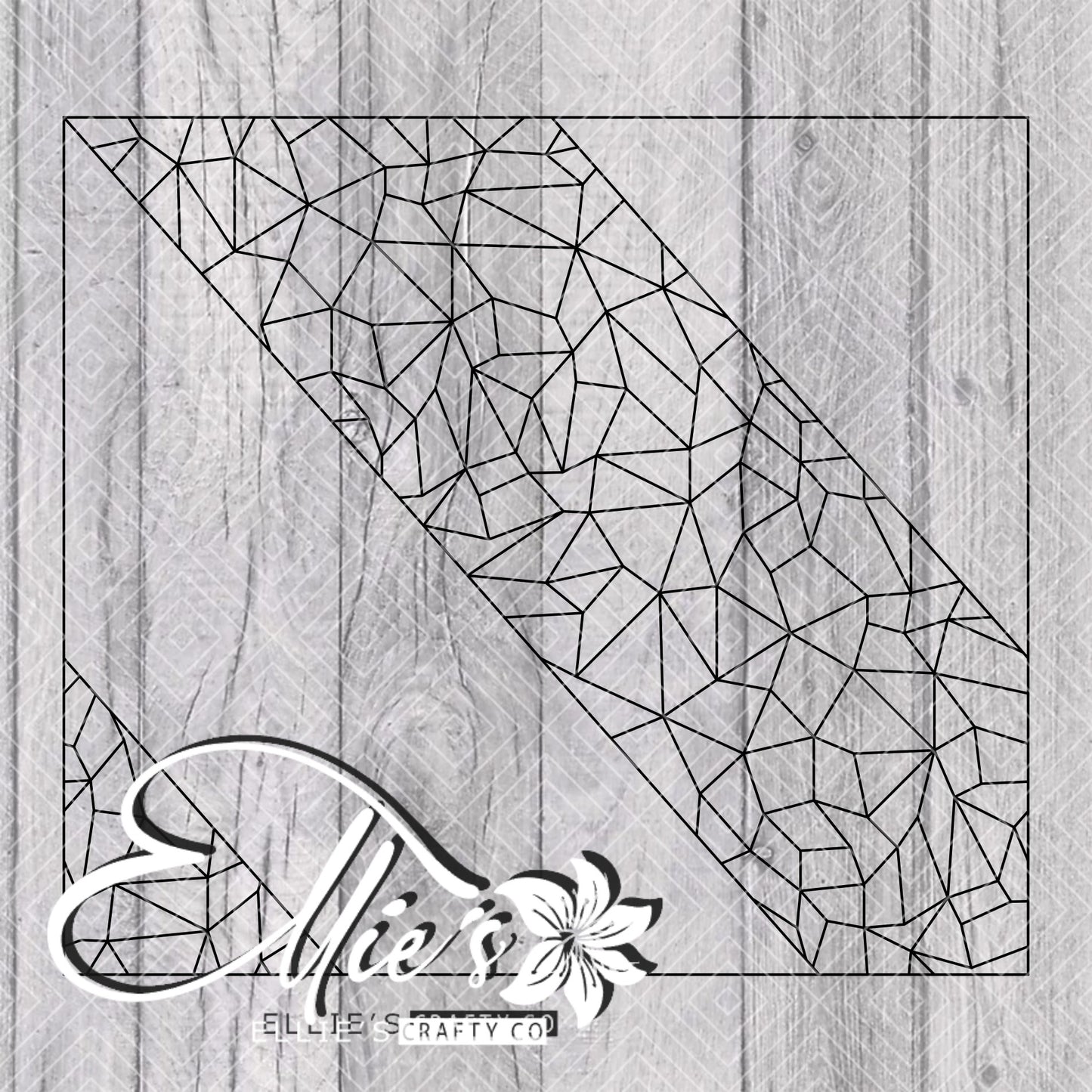 Broken Swirl Template for Straight Tumblers