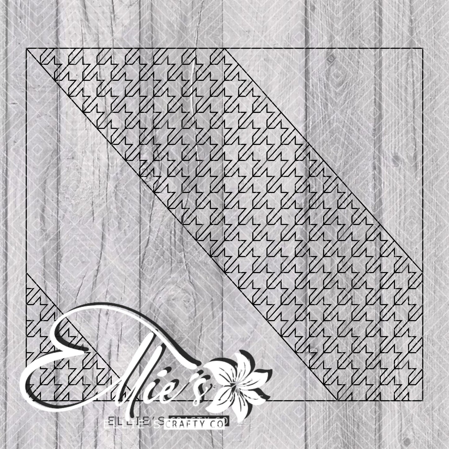 Houndstooth Swirl Template for Straight Tumblers