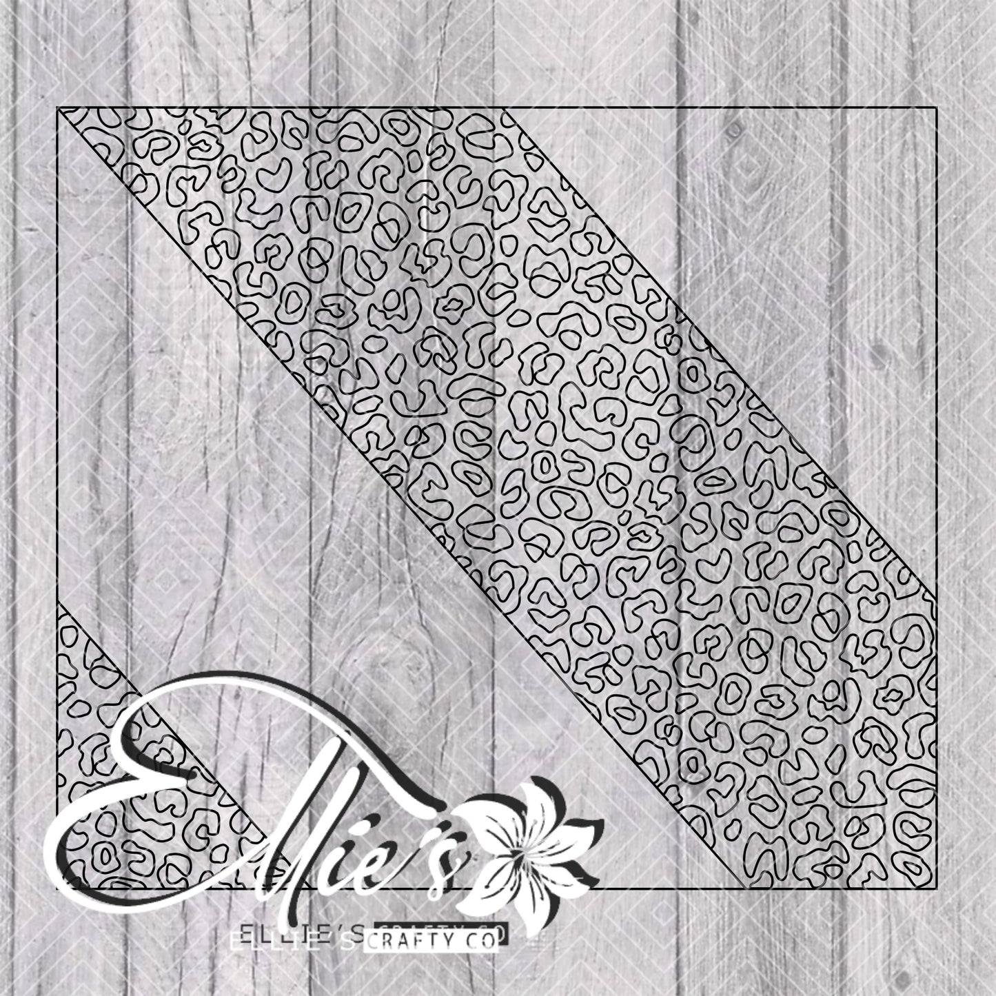 Leopard Print Swirl Template for Straight Tumblers