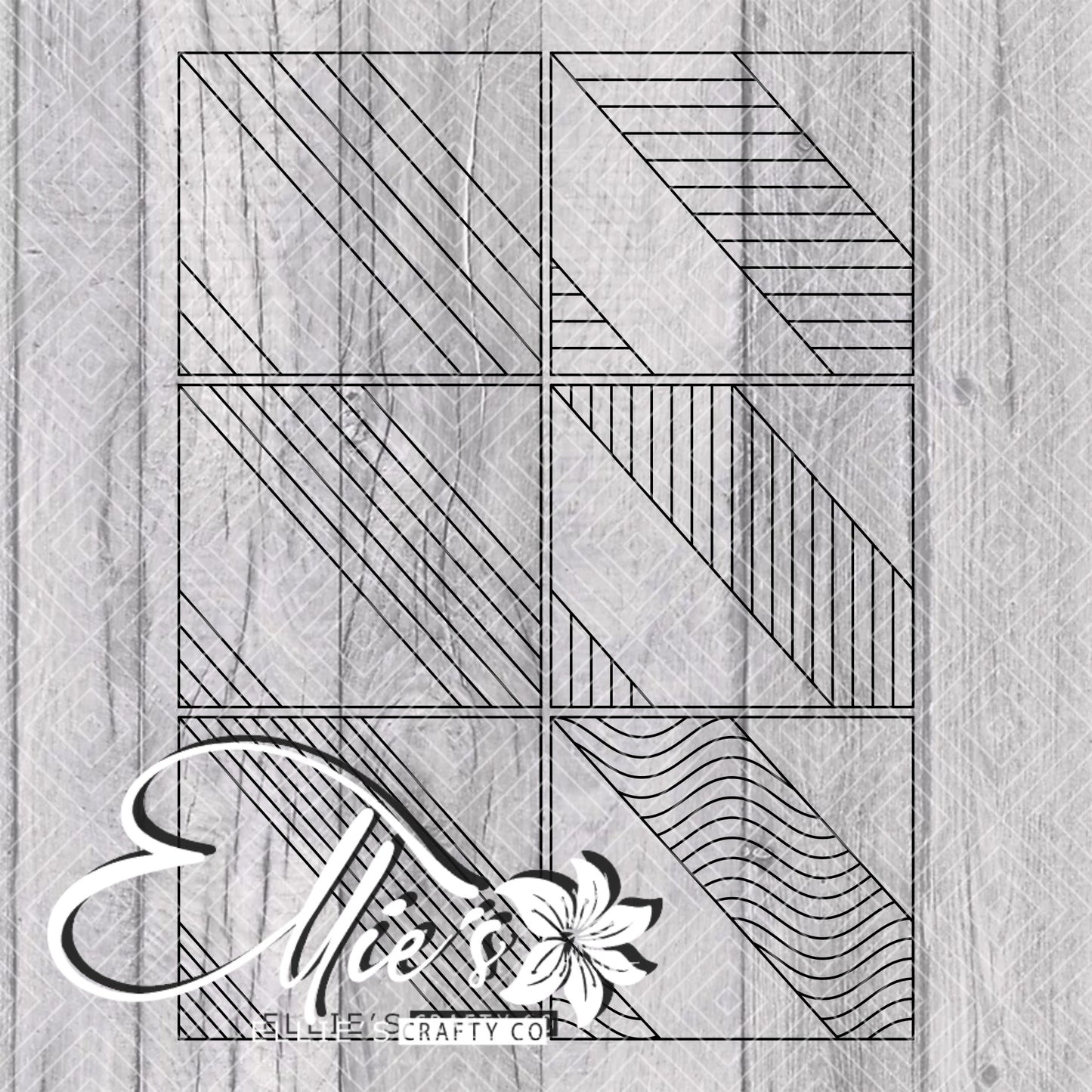 Stripes Swirl Template for Straight Tumblers