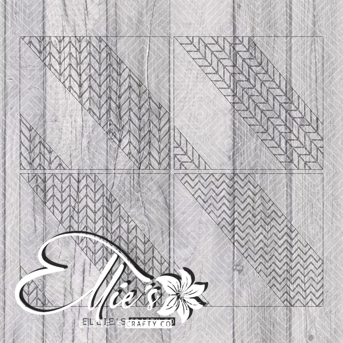 Tangram swirl Template for Straight Tumblers