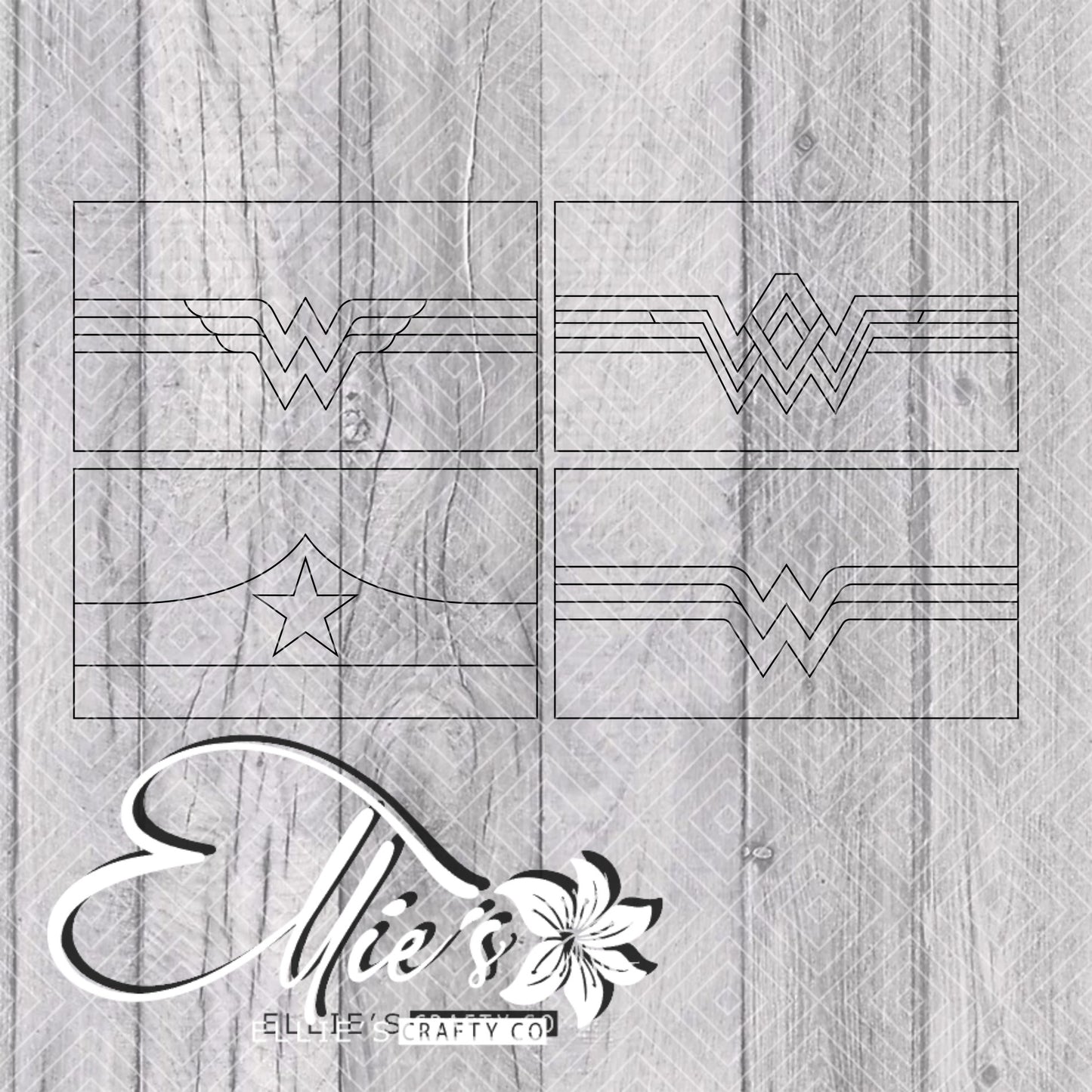 Wonder Woman Templates for Mini Skinny Tumblers