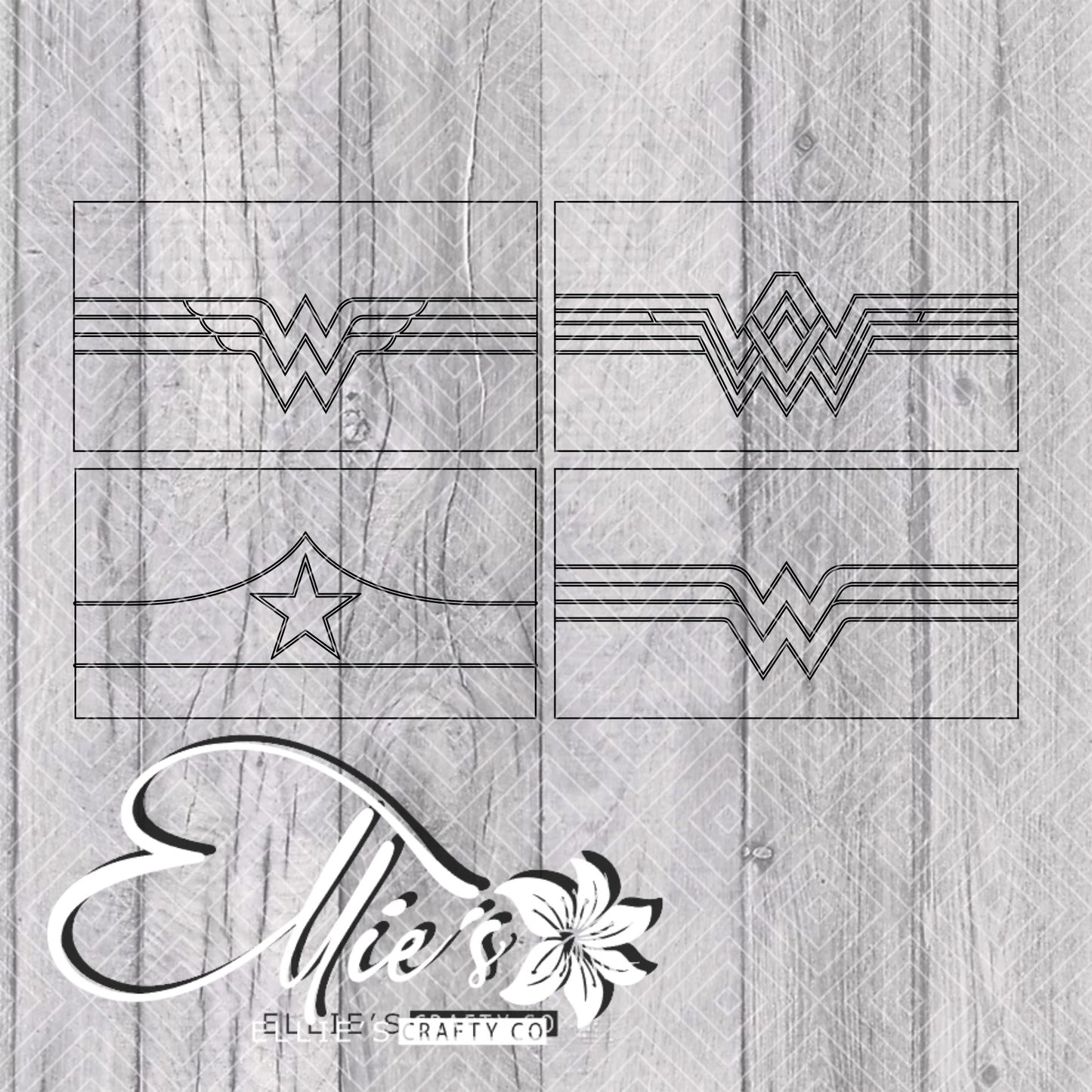 Wonder Woman Templates for Mini Skinny Tumblers