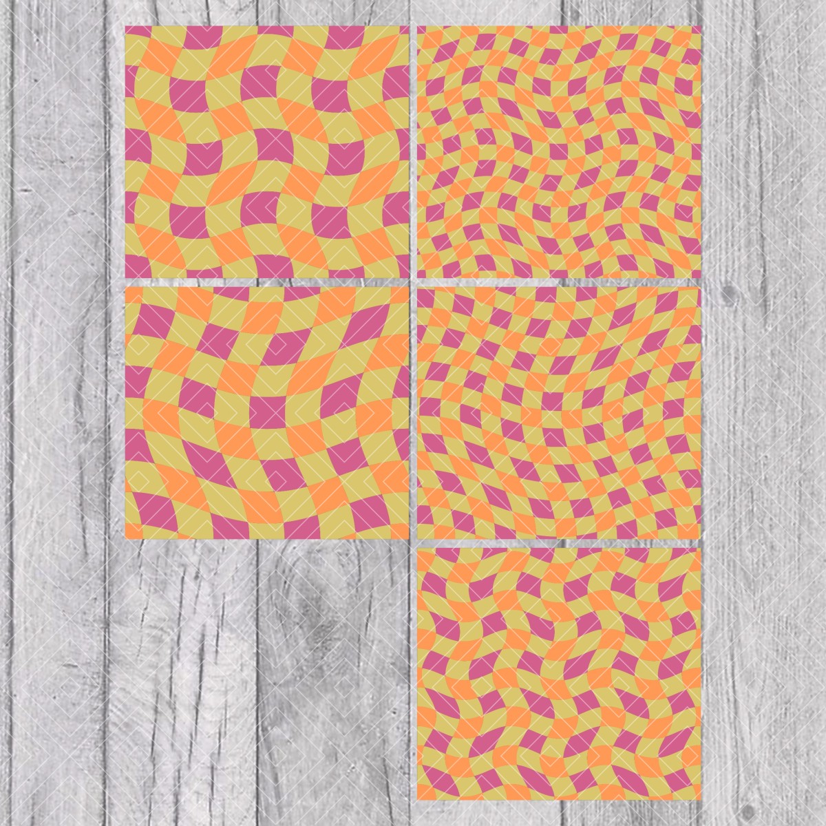 Warp Checkered Template for Straight Tumblers