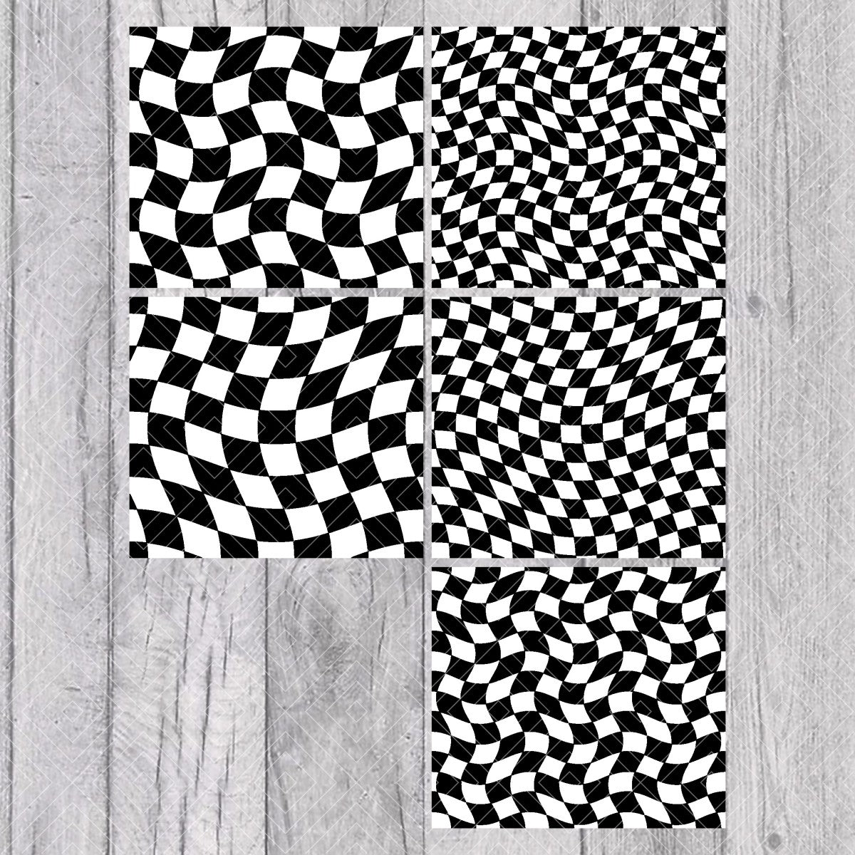 Warp Checkered Template for Straight Tumblers