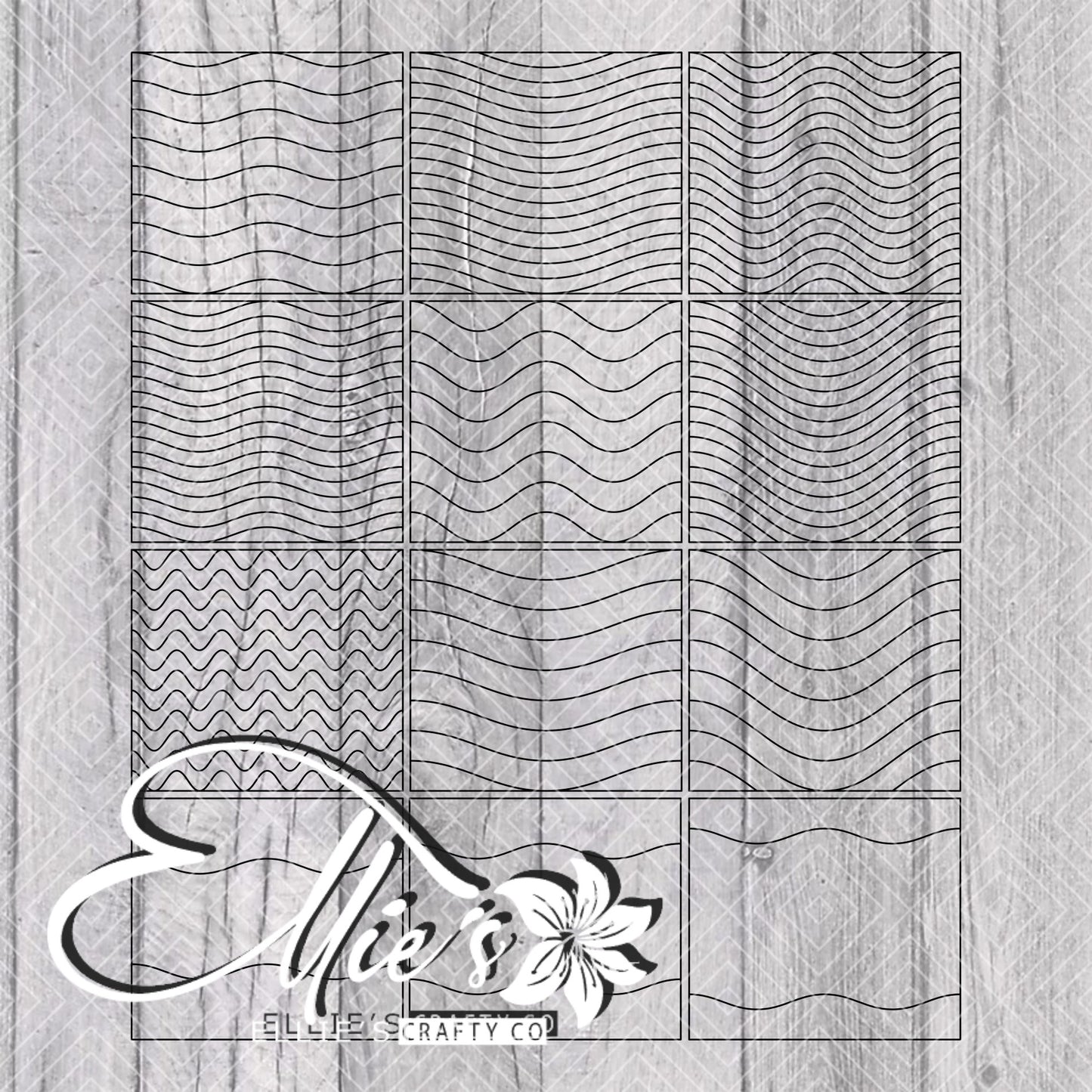 Wavy Stripes Collection Templates for Straight Tumblers
