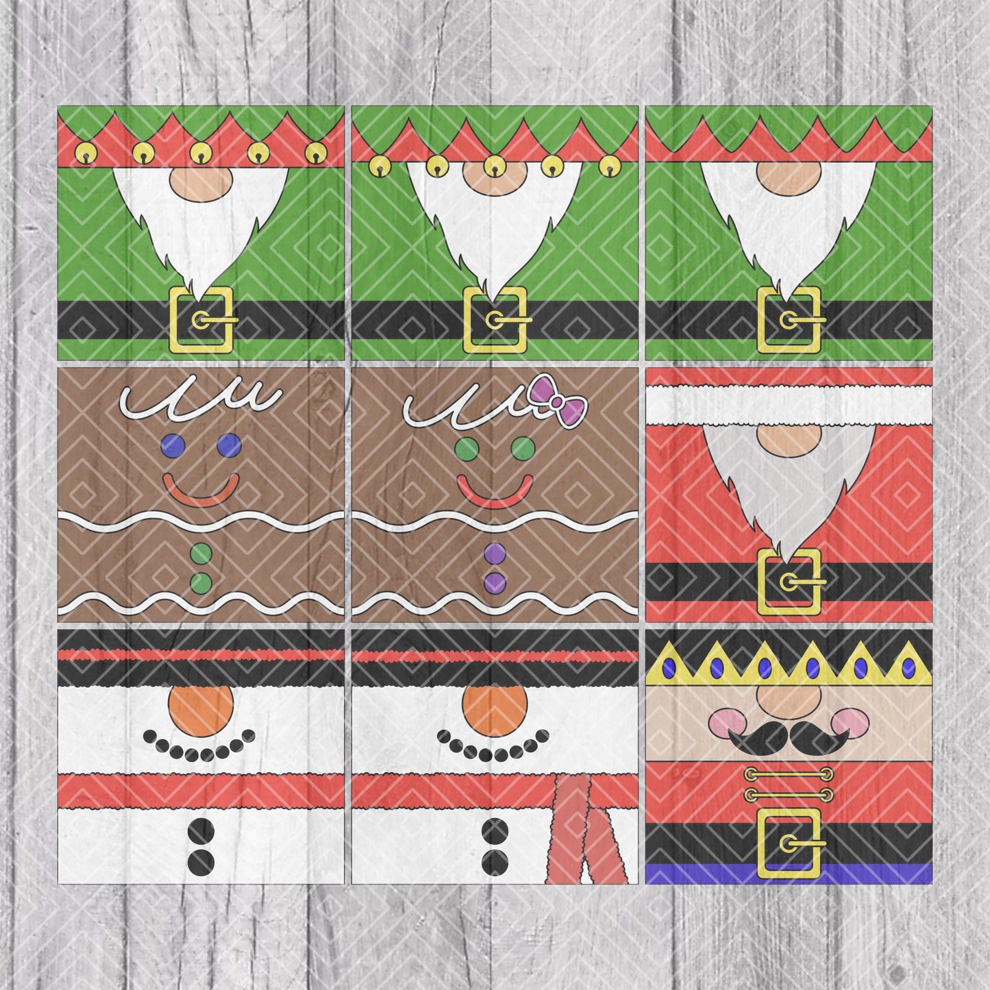 Christmas Gnome Wraps Template for Straight Tumblers