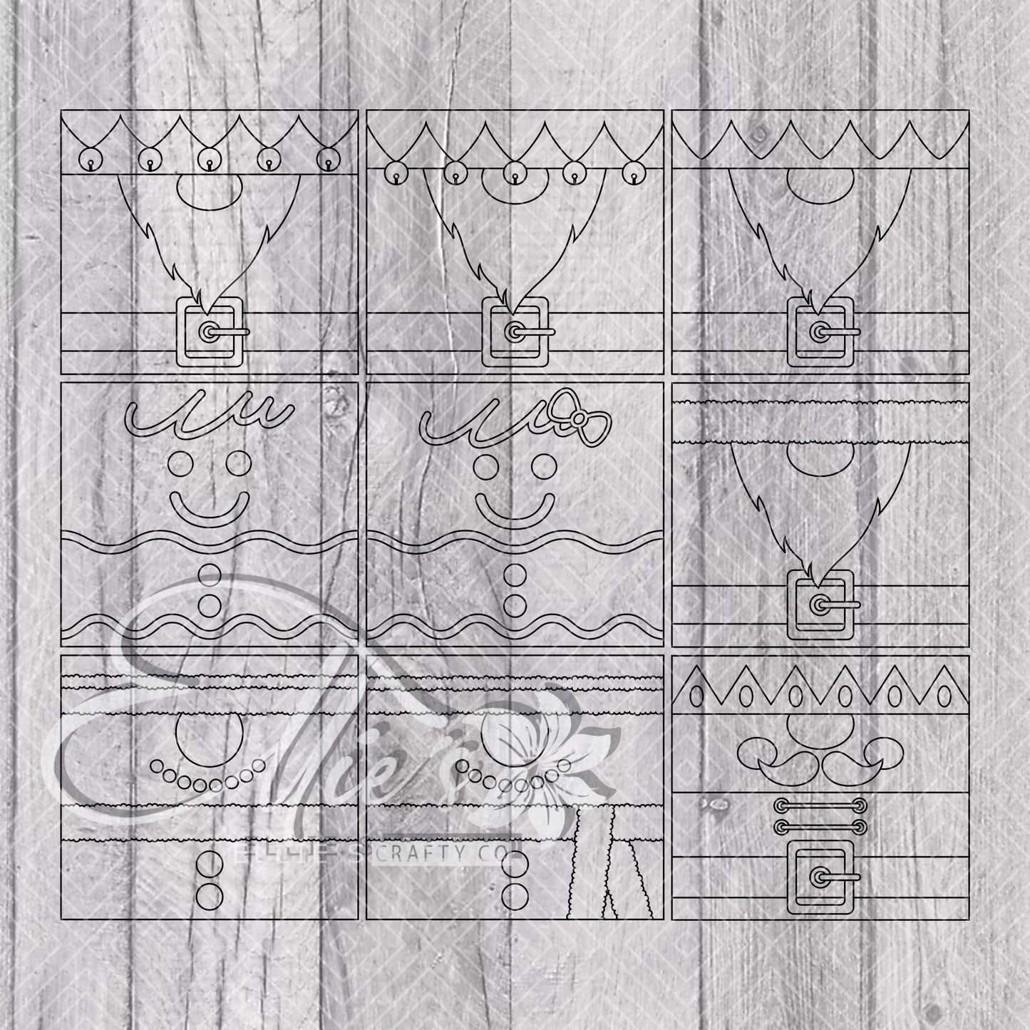 Christmas Gnome Wraps Template for Straight Tumblers