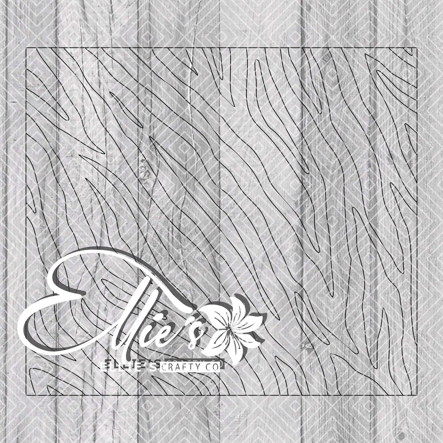 Zebra Print Tumbler Template for Straight Tumblers