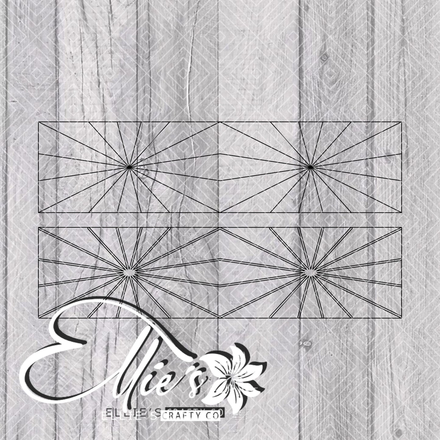 Burst Template for Mini Shot Glass Tumblers
