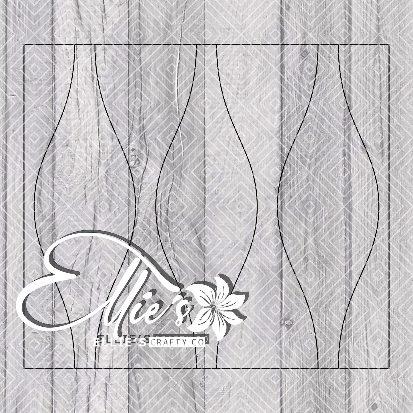 Hourglass Split Collection Template for Straight Tumblers
