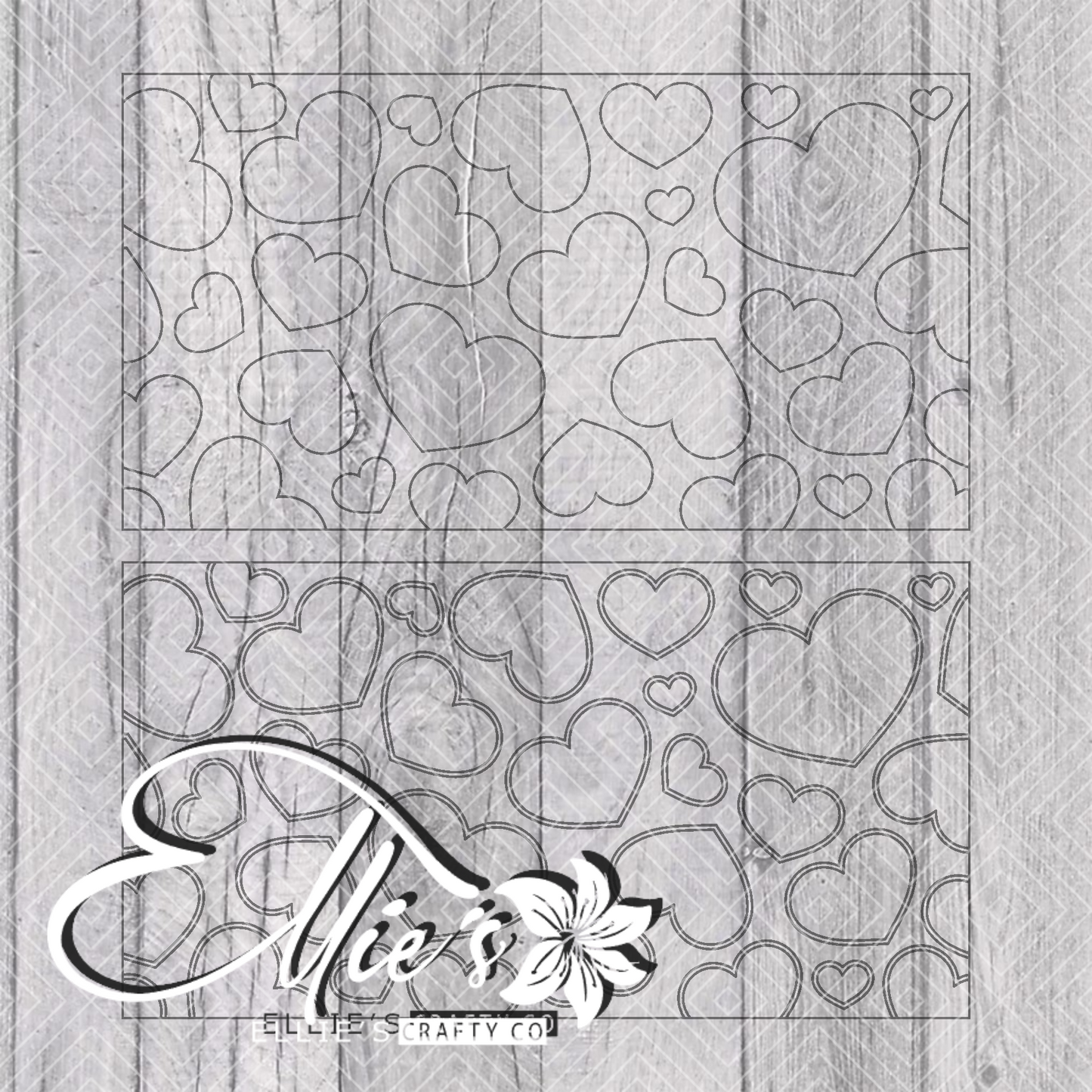Love Valentines Template for for Mini Skinny Tumblers