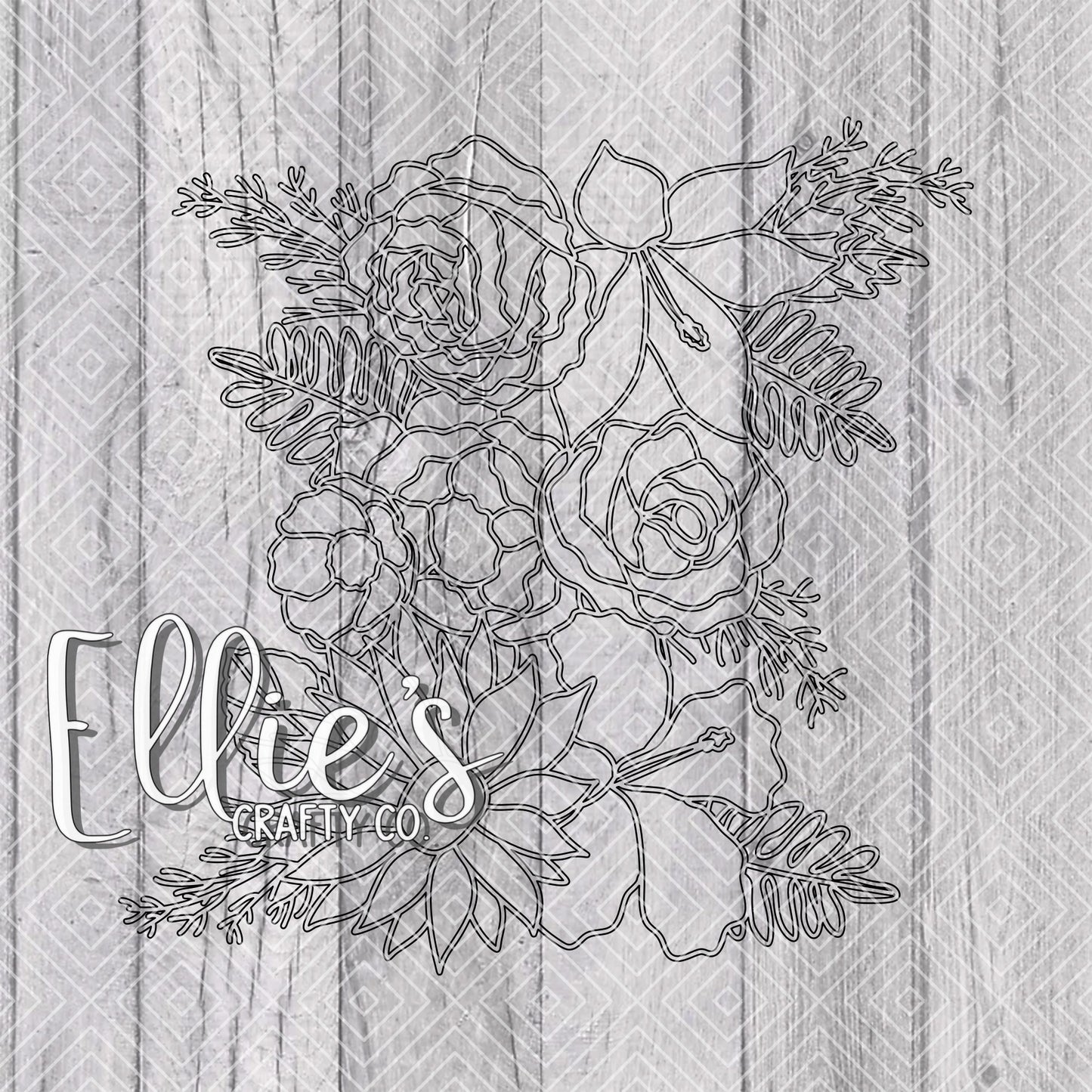 Mother's Day Bouquet Collection Template for Straight Tumblers V1