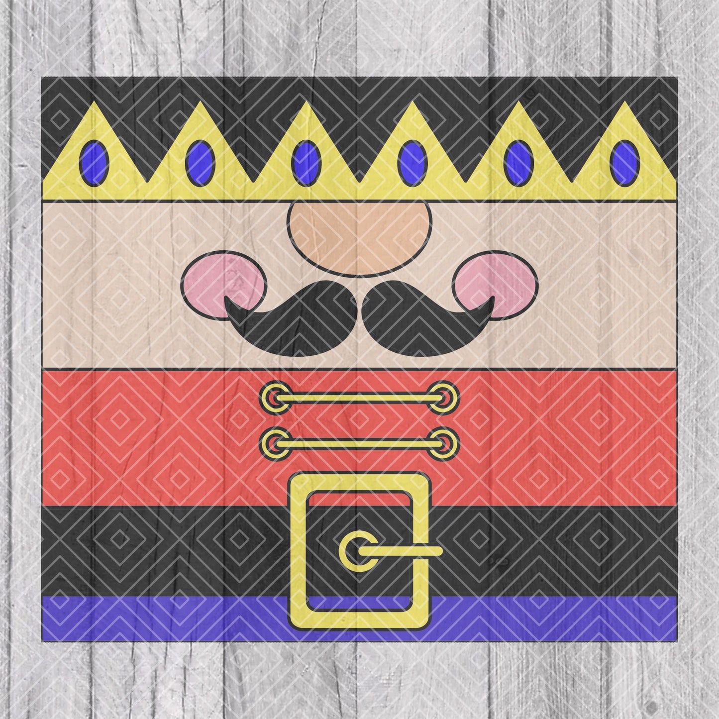 Nutcracker Gnome Template for Straight Tumblers