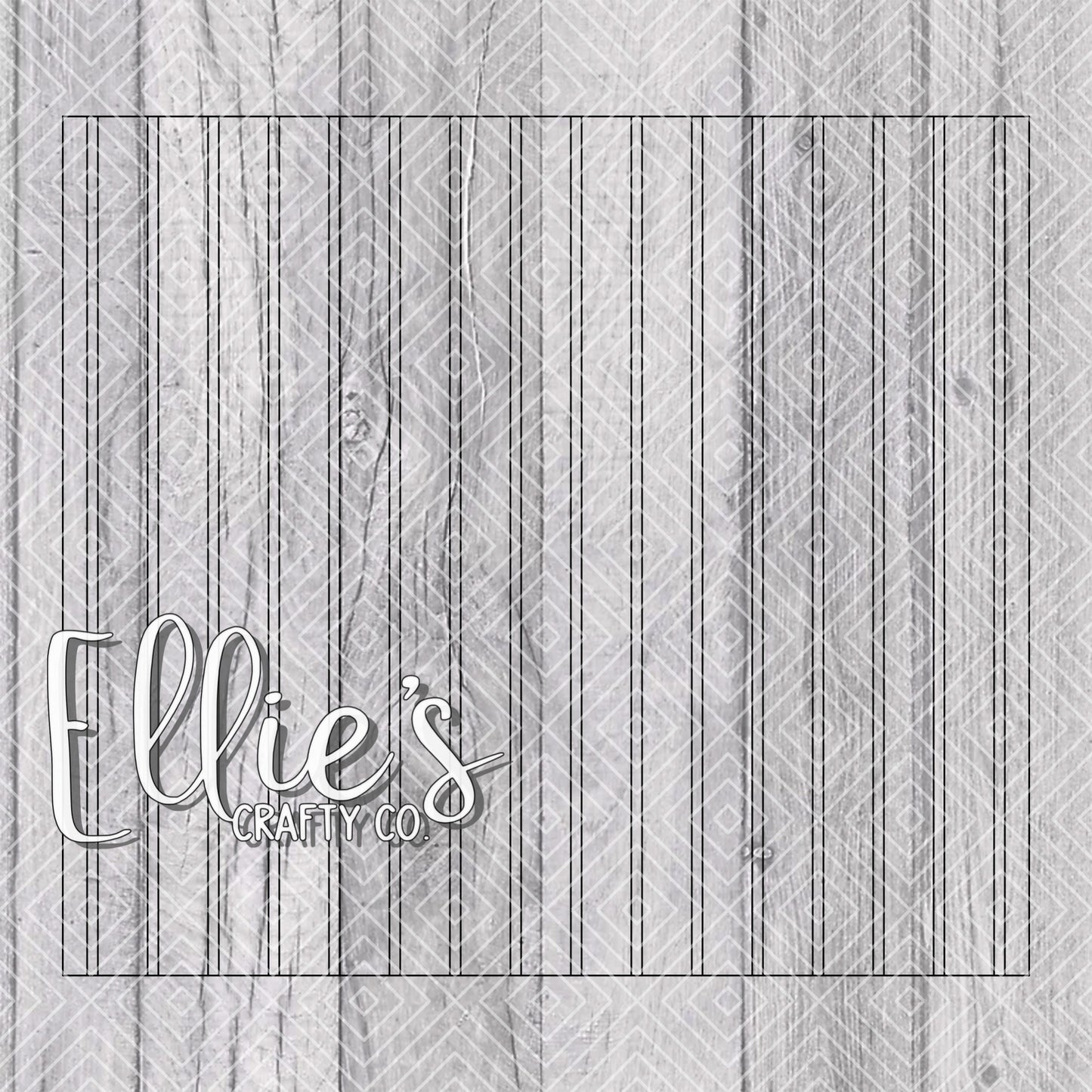 Baseball Stripes Template for Straight Tumblers